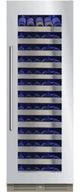 XO 24" 15 Cu. Ft. Fingerprint Resistant Stainless Steel Single Zone Wine Column with Glass Door-0