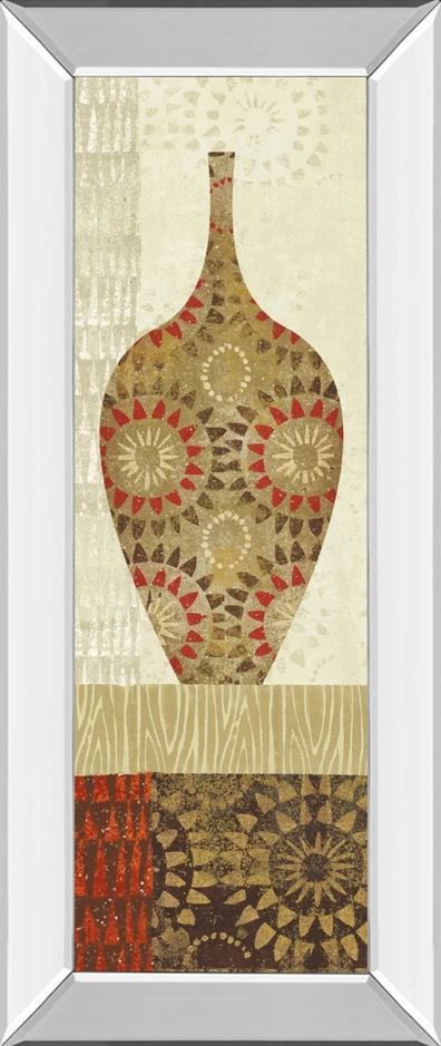 Classy Art Spice Stripe Vessels Panel III by Wild Apple Portfolio Mirror Framed Wall Art-0