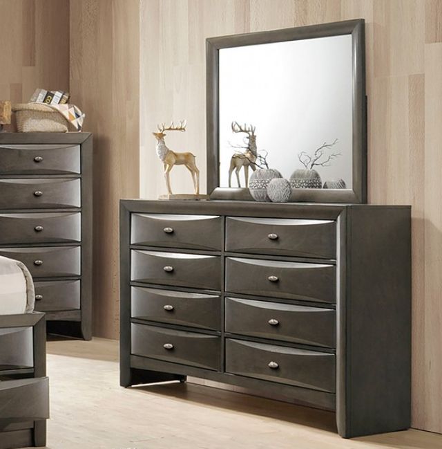Furniture of America® Zosimo 4-Piece Gray Queen Bedroom Set-3
