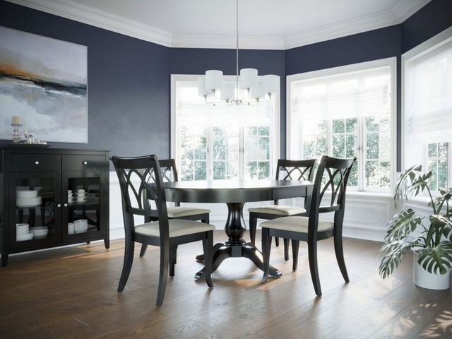 Canadel Customizable Gourmet Weathered Gray Washed VS Base Dining Table-3