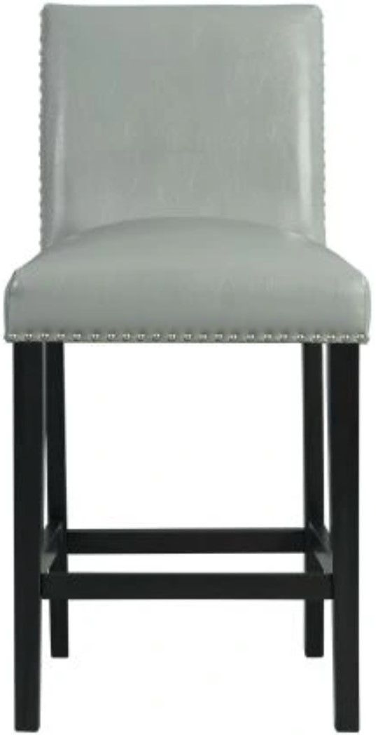 Elements International Meridian Black/Gray Counter Side Chair-1