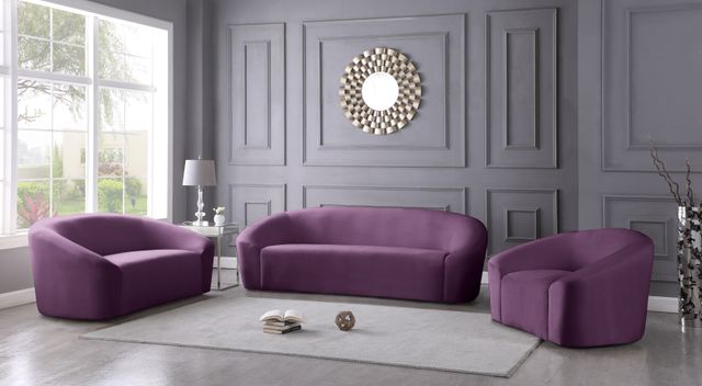 Meridian Furniture Riley Purple Velvet Loveseat-3