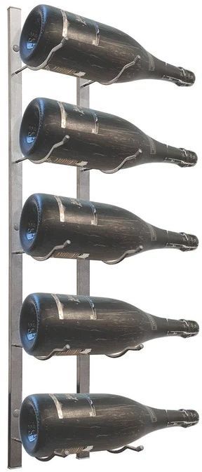 Vinotemp® Epicureanist 5 Bottle Stainless Steel Wine Rack -2