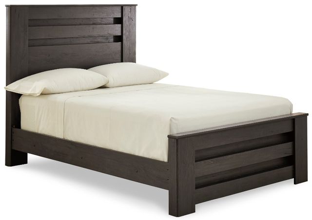 Signature Design by Ashley® Brinxton 6-Piece Charcoal Full Panel Bed with Mirrored Dresser, Chest and 2 Nightstands Set-1