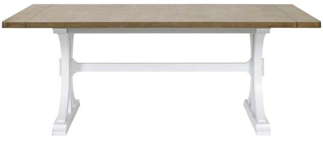 Martin Furniture Bluff Point Tawny Brown Dining Table with Trestle Base-1