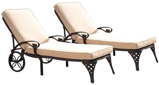 homestyles® Sanibel Black Outdoor Chaise Lounge-0