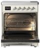 Ilve® Majestic III 30" Antique White Pro Style Induction Range with Solid Door and Chrome Trim-1