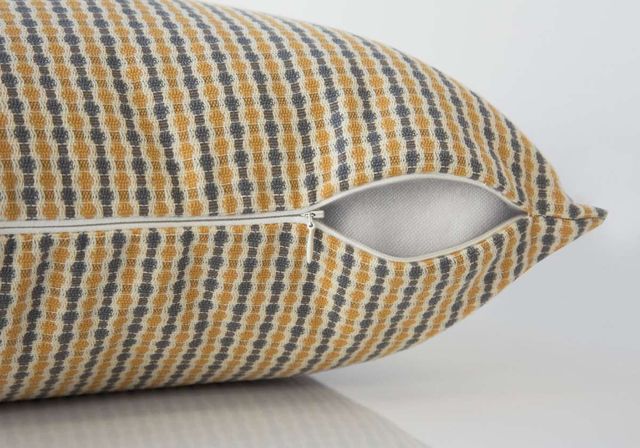 Monarch Specialties Inc. Set of 2 Grey/Gold Pillow-1