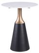 Furniture of America® Streatham White Dining Table with Black/Gold Base-0
