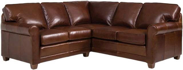 Smith Brothers Customizable 366 2-Piece Leather Sectional-0