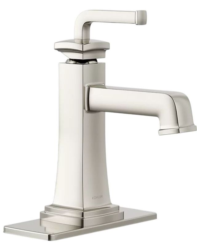KOHLER® Riff® Vibrant Polished Nickel 0.5 GPM Single-Handle Bathroom Sink Faucet-0