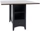Jofran Inc. Asbury Park Autumn Brown Counter Drop Leaf Table with Black Base-0
