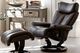 Stressless® by Ekornes® Customizable Magic Medium Manual Recliner and Ottoman with Classic Base-1