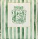Stylecraft Tamara Day Green/White Stripe Designer Throw Pillow-1