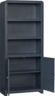 aspenhome® Taylor Malta Blue 74" Bookcase with 2 Doors-1