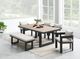 Elements International Costa 6-Piece Black Aluminum/Fabric Patio Dining Set-1