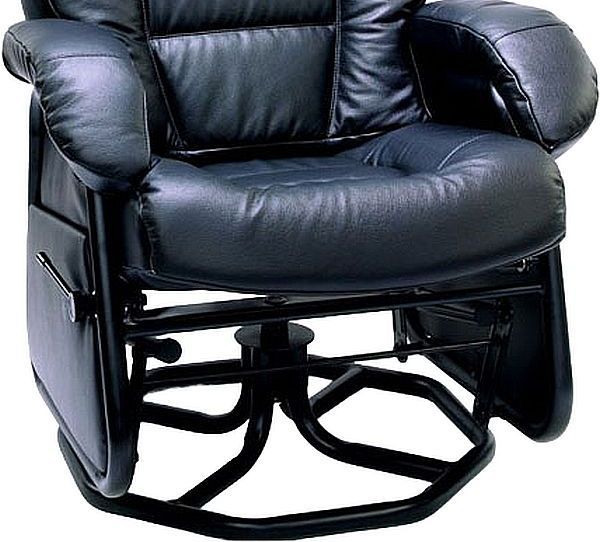 PEL International PEL 02 Series Black Manual Swivel Glider Recliner-1