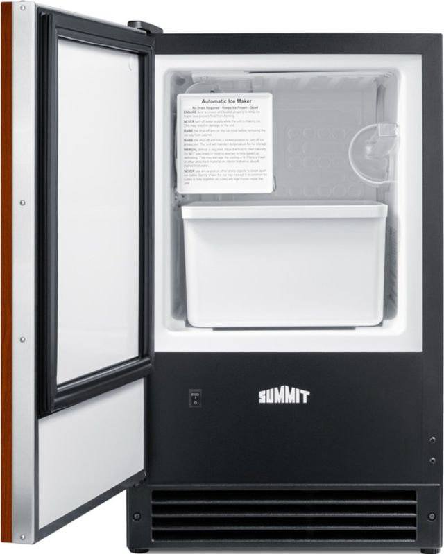 Summit® 15” 15 lb Panel Ready Drain-Free Undercounter Ice Maker-1