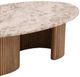Dovetail Furniture Barrington Beige Marble Top with Natural Base-3