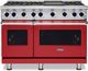 Viking® 7 Series 48" San Marzano Red Pro Style Natural Gas Range with 12" Reversible Griddle-0