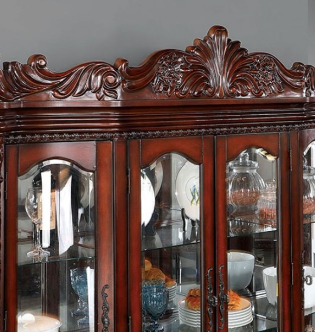 Furniture of America® Canyonville Brown Cherry Hutch and Buffet Set-2