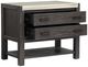 Magnussen Home® Plum Creek Ravenwood Black Open Nightstand with Marble Top-4