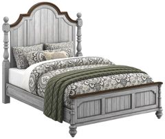 Flexsteel® Plymouth® Distressed Graywash Queen Panel Bed