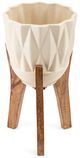 A & B Home Beige/Brown Planters-1