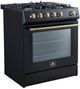 FORNO® Leonardo Espresso 30" Black Pro Style Gas Range-3