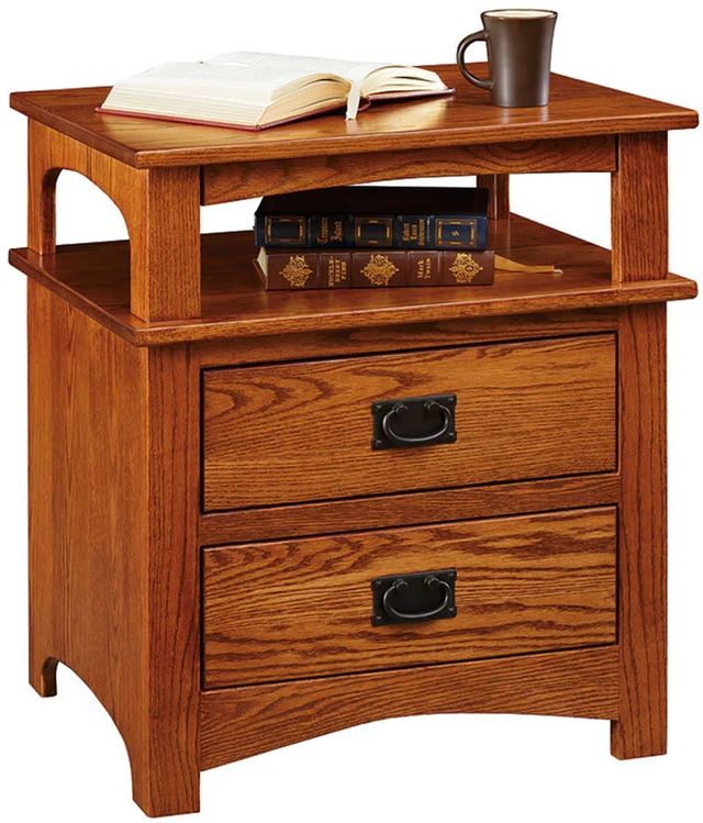 Country Classic Collection Customizable Mission 2-Drawer Nightstand-3