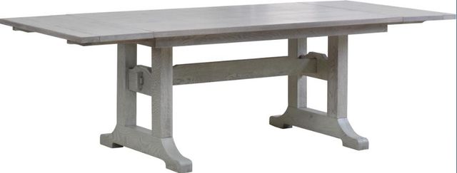 Urban Collections by Yutzy Woodworking Mission Retreat White Oak Trestle Dining Table with Leaves-0