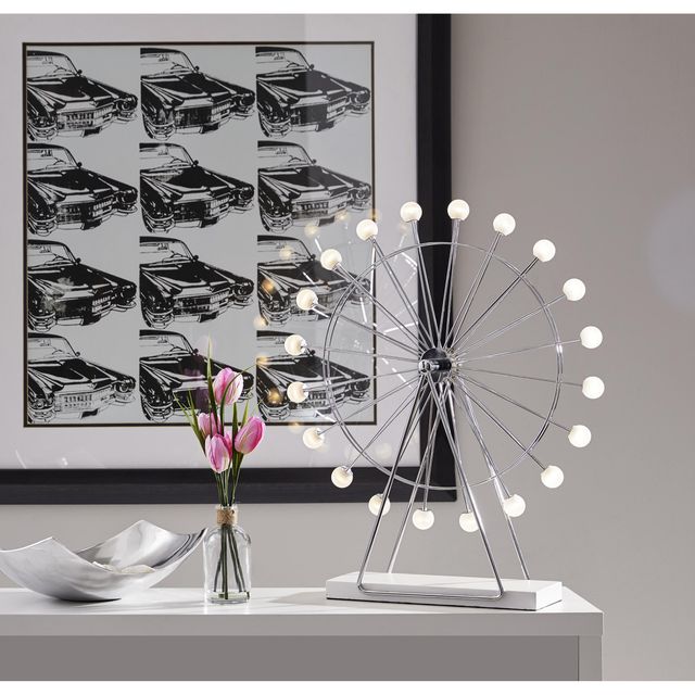 Adesso® Coney Chrome Large Led Ferris Wheel Lamp-1