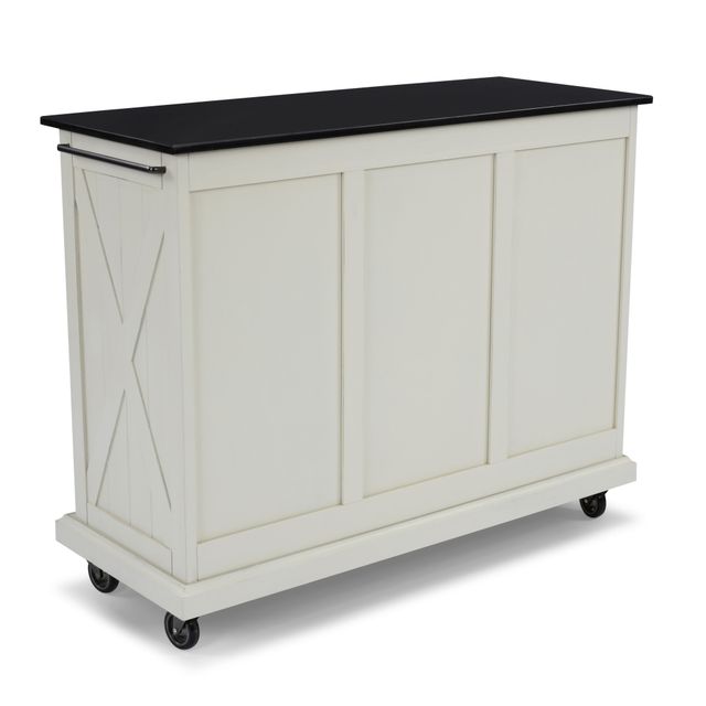 homestyles® Seaside Lodge Black Granite/Off-White Kitchen Cart-2