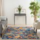 Nourison Home™ Allur Navy Multicolor 5'x7' Style 7 Area Rug-1