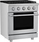 Hauslane HausPro 30" Stainless Steel Pro-Syle Dual Fuel Range with Stainless Steel Knobs-3