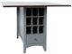 Jofran Inc. Asbury Park Autumn Brown Counter Drop Leaf Table with Gray Base-0