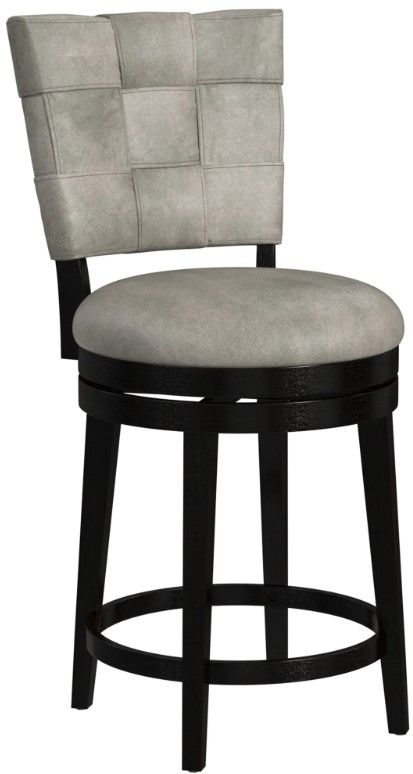 HH2 Home Kaede Brushed Black/Weathered Gray Counter Stool-0