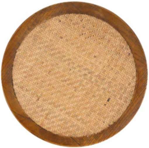 Linon Hyde Walnut Rattan Seat Counter Stool-4