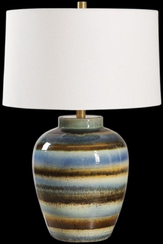 Uttermost® Judarn Blue/Rust Brown Table Lamp-0