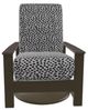 Telescope Casual Leeward Agra Classic/Beachwood Fabric/Polymer Outdoor Cushion Swivel Hidden Rocker with Boardwalk Rustic Arms-1