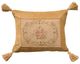 Nourison Home™ Mina Victory Vintage Pillow Oval Floral Border Beige 14"x18" Throw Pillow-0