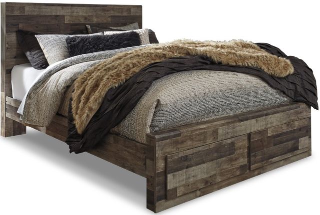 Benchcraft® Derekson 5-Piece Multi Gray King Panel Storage Bed Set-1