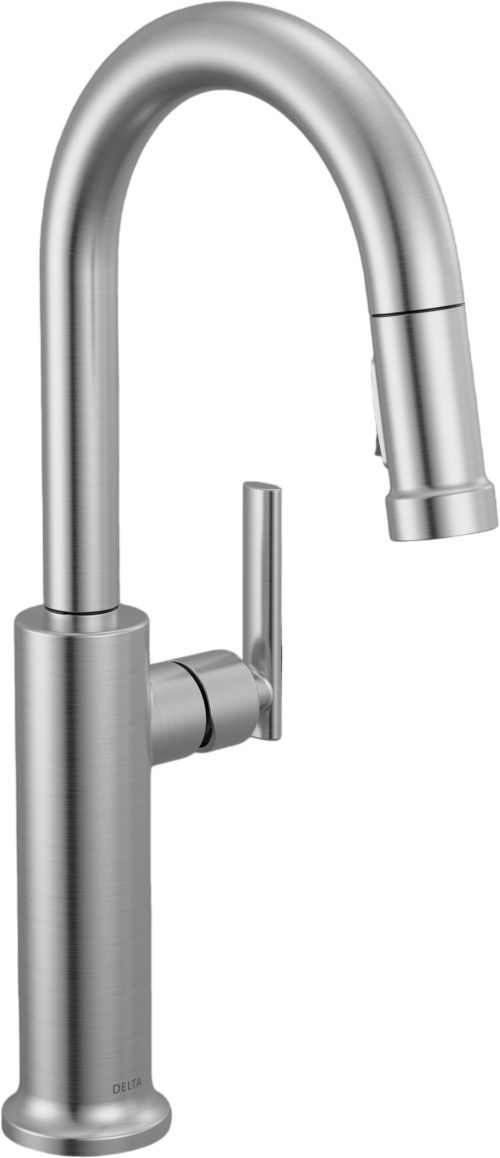 Delta Altado™ Arctic Stainless Single Handle Pull-Down Bar Kitchen Faucet-0