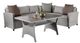 Furniture of America® Shonda 3-Piece Gray Polyester/Rattan Outdoor Dining Patio Set-0