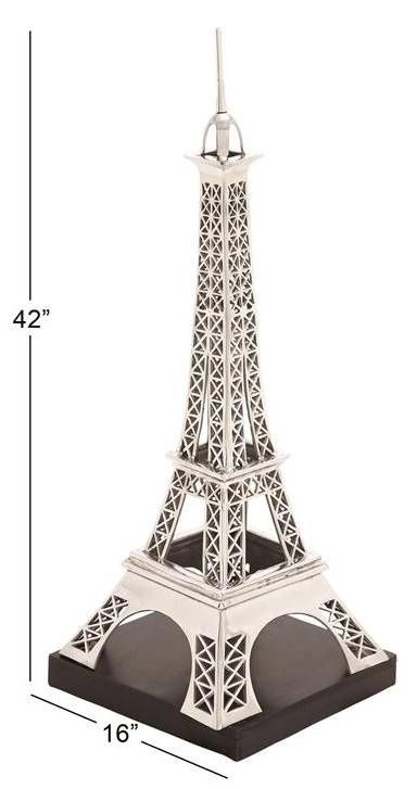 Deco Marche Black/Silver Eiffel Tower Sculpture-2