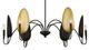 Uttermost® Warwick Matte Black/Matte Gold 6-Light Chandelier-4