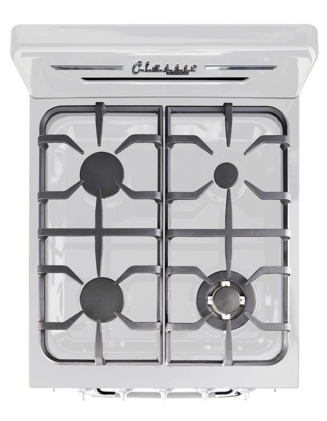 Unique® Appliances Classic Retro 24" Marshmallow White Freestanding Natural Gas Range-3