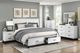 Homelegance® Garretson Metallic Gray/White California King Panel Bed with Footboard Storage-1