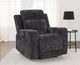 Coaster® Kennett Dark Gray Power Upholstered Recliner Chair-1