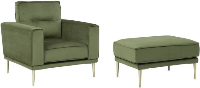 Signature Design by Ashley® Macleary 2-Piece Moss Chair and Ottoman Set-0